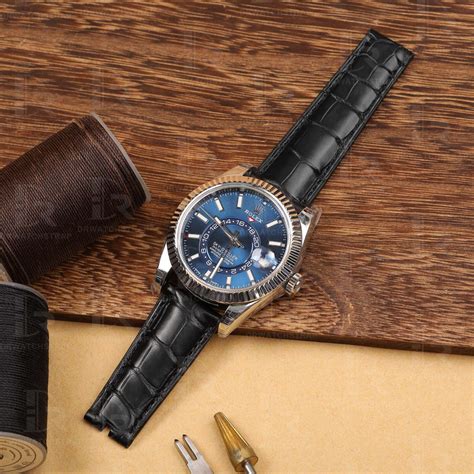 sky dweller leather strap